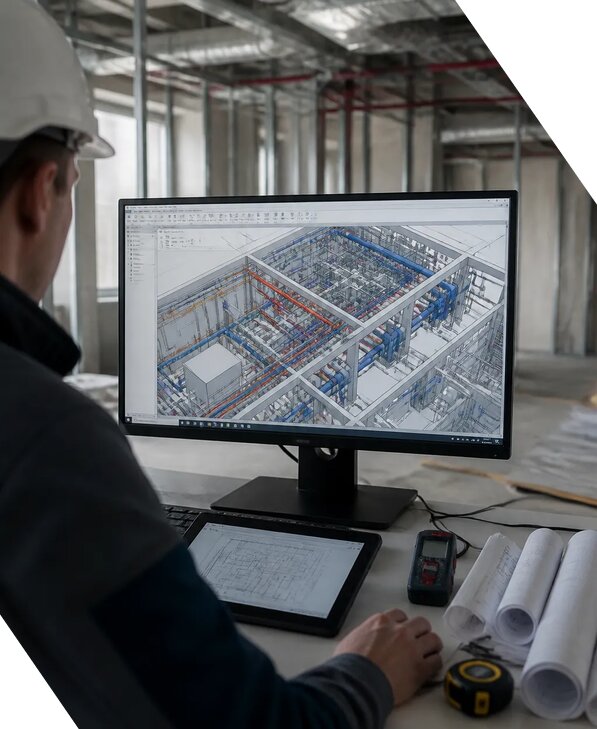 Создание BIM модели инженерных сетей для объектов в Шарыпове
